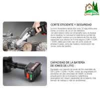 Mini Motosierra a Batería 21V Linea Hd - 6", 2 Baterías, Cargador, Kit de herramientas y Maletín de Transporte - details 1