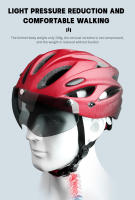 Casco De Bicicleta X-TIGER Para Adultos Con Luz Trasera LED Modo Doble Gafas Ajuste 58-62cm Ligero Y Transpirable Para Ciclismo - details 10