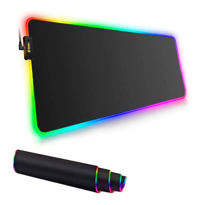 Alfombrilla gaming RGB, Alfombrilla Gaming LED 13 Modos 800x300mm con Superficie Impermeable y Base de Goma Antideslizante para PC Ordenador - 1