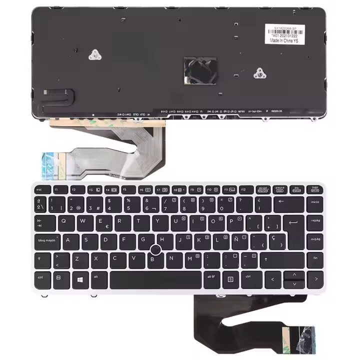 TECLADO PARA PORTÁTIL HP ELITEBOOK 840 G1 850 G1 MARCO PLATA - 1