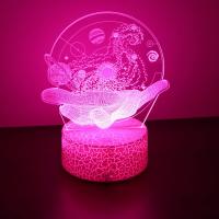 Lámpara Nocturna LED 3D Ilusión Sistema Solar Nueve Planetas Lava Cambio De Color Regalo Para Niños Decoración De Habitación Luz De Mesa - details 0