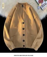 Nueva Cardigan Coreana De Otoño Invierno Para Hombre Estilo Casual Versátil Suéter V-Neck Confeccionado En Poliéster Transpirable Y Cómodo - details 15