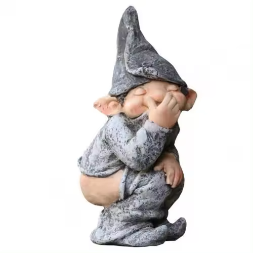 Estatua de personaje de elfo de resina, modelo de molde de exhibición, simulación de gnomo en miniatura, decoración de jardinería - 1
