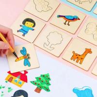 Set De 42 Plantillas De Dibujo DIY En Madera Con Marcas Para Niños Herramienta De Dibujo Para Principiantes - details 6