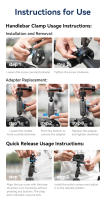 TELESIN Clip De Ciclismo Para Motocicleta Con Liberación Rápida Magia Del Brazo 360° Aluminio Super Abrazadera Para Cámara GoPro Acción De Cámara De Acción - details 9