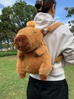 Mochila De Peluche Capybara Kawaii Moda Muñeco Peluche Bolsa Infantil Mochila De Hombro Mini Bolsa Para Regalos Para Novia - details 3