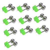 10pcs Clip De Campana De Pescar Durable Y Sensible Con Doble Campana Compacto Y Portátil Para Buoy De Pesca Material Compuesto - details 0