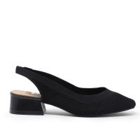 D'ANGELA DXF28113NEGR Zapatos casual mujer 35635 25V SALON DESTALONADO TEXTIL NEGRO - details 2
