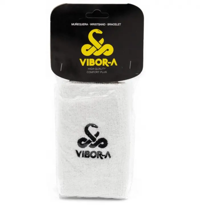 Muñequera Vibor-a Ancha (Blanca, Negra y Roja) - 1