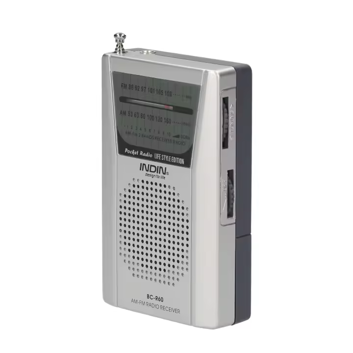 Mini Radio Portátil INDIN BC-R60 AM FM Con Altavoz Incluido Operado Por 2 Baterías AA Para Uso En El Hogar Y Al Aire Libre - 1