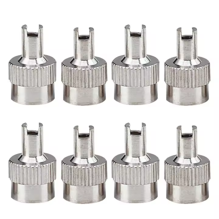 8/16Pcs Tapas De Válvula De Neumático De Cobre Con Sellador De Goma Para Coche Y Motocicleta Cubiertas De Válvula De Nipple Tapas De Rueda a Prueba De Polvo - 1