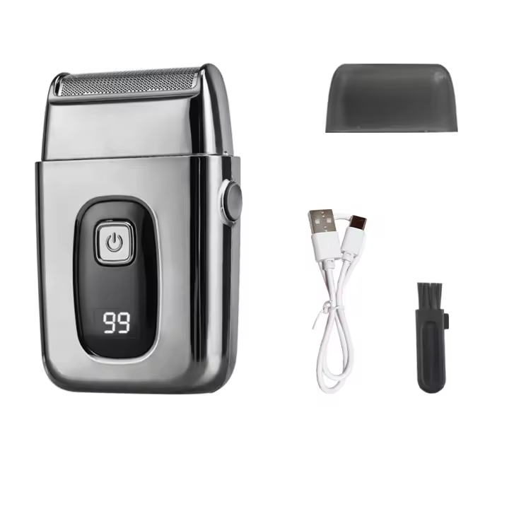 Afeitadora Eléctrica Reciprocante Para Hombres Mini Portátil Recargable Con Indicación De Carga Regalo Para Padre O Novio Para Viajes Y Secado Rápido - 1