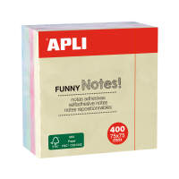 CUBO NOTAS ADHESIVAS APLI COLORES PASTEL 75x75mm 400 HOJAS - details 0