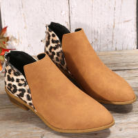 SP Botas de mujer de Tacón Grueso color Piel y modelo Chelsea británico de Caña Corte, de talla Grande, para todo el año. - details 11