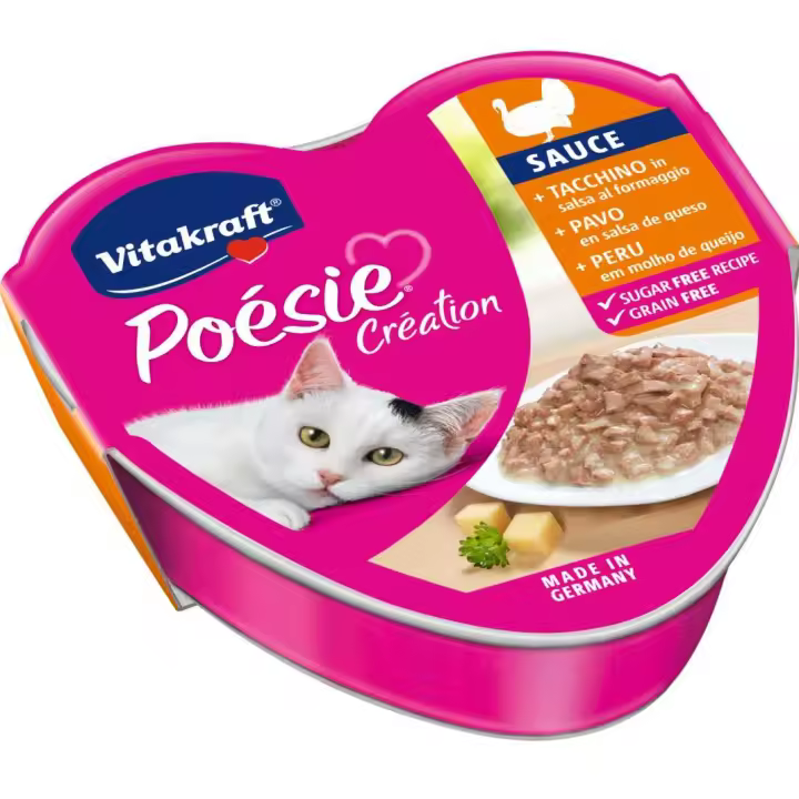Vitakraft Latita Poésie salsa con pavo en salsa de queso 85 gr comida húmeda gato - 1