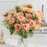 1/3Pcs Arreglo De Rosas Artificiales Para Decoración De Hogar Y Jardín Decoración De Bodas Y Fiestas Fake Flowers Para Exterior Y Navidad - details 12