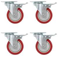 vidaXL Ruedas Giratorias con Frenos Dobles con Diámetro 100mm Materiales Cantidad 4 unidades,  8 unidades,  12 unidades y mas - details 5