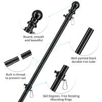 Palo De Bandera Telescópico De 1.8M Con Anillos Giratorios Sin Enredos De 360 Grados Acero Inoxidable Montaje En Pared Para Jardines Y Atracciones - details 3