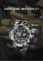 Reloj De Pulsera Militar SANDA Camuflaje Estilo G LED Digital Resistente Al Agua Deportivo Casual Para Hombres Con Función De Stop Watch Y Luz Lumínica - details 3