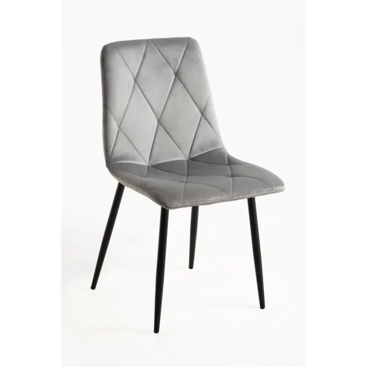 Silla Lyke Terciopelo - Gris - 1