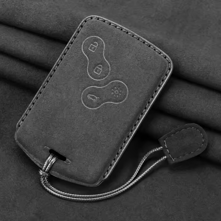 Funda De Llave De Coche En Cuero Suede Para Renault Duster Captur Clio Logan Megane RS Koleos Scenic Nema Fluence Zoe Accesorio - 1