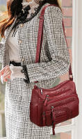 Bolso De Hombro Para Mujer De Cuero Suave Con Múltiples Bolsillos Lujo Casual Bolso De Mano Diseñador Bolso Cruzado De 2024 - details 5