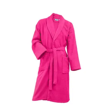 Albornoz Rizo Algodón Neptuno Color Rosa Oscuro – Textura Interiors