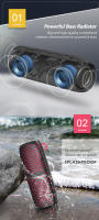 Altavoz De Bicicleta Rockmia EBS-506 Bluetooth 5.0 Mini Portátil Inalámbrico Con Protección De Silicona Y Resistencia Al Agua 6W 1200mAh - details 1