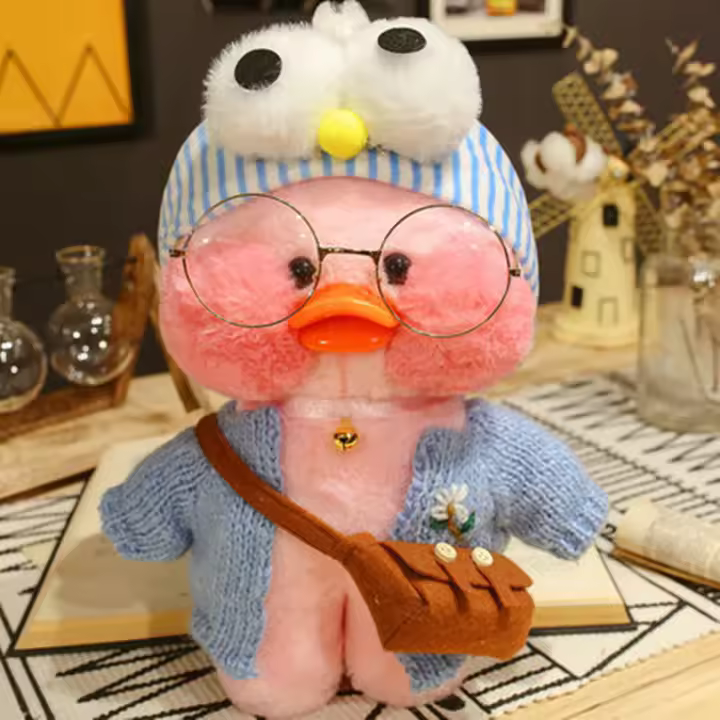 Muñeco De Peluche De Duck 30cm Con Ácido Hialurónico Y Accesorios De Lalafanfan Juguete Suave Para Adultos Unisex - 1