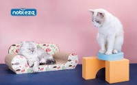 Nobleza - Rascador para Gatos Cartón con Hierba Gatera Juguete para Gatos Grandes 56*26*20cm - details 0