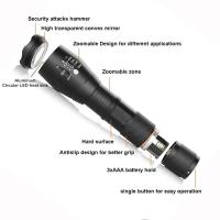 Linterna LED Potente Y Ultra Brillante Para Camping Con 5 Modos De Interruptor Impermeable Y Zoom Ajustable Para Bicicleta Uso Con Batería 18650 - details 1