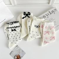 Nuevas Llegadas 2025 Calcetines De Baile Lolita Para Mujer Polka Dot 3D Con Encaje Y Volantes Transpirables 1/4 Pares Algodón Polyester Spandex - details 3