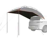 vidaXL Tienda de campaña para coche impermeable en color Gris y naranja/Verde/Azul - details 0