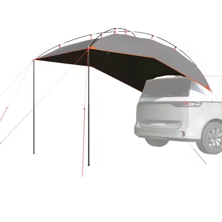 vidaXL Tienda de campaña para coche impermeable en color Gris y naranja/Verde/Azul - 1