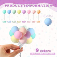 16 PCS Mini Toppers De Galleta De Arcoíris Colorido Para Cumpleaños Baile De Quinceañera Boda Fiesta Decoraciones De Pastel Suministros - details 5