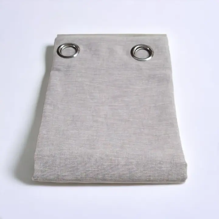 Mercatienda.es - Visillos Rústicos para Ventanas -145 y 200cm de ancho- Paquete de 2 Unidades en Gris. - 1