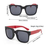 Gafas De Sol Plegables Para Niños Con Marco Cuadrado Vintage Protección UV400 Antiglareante Para Niños Y Niñas - details 1