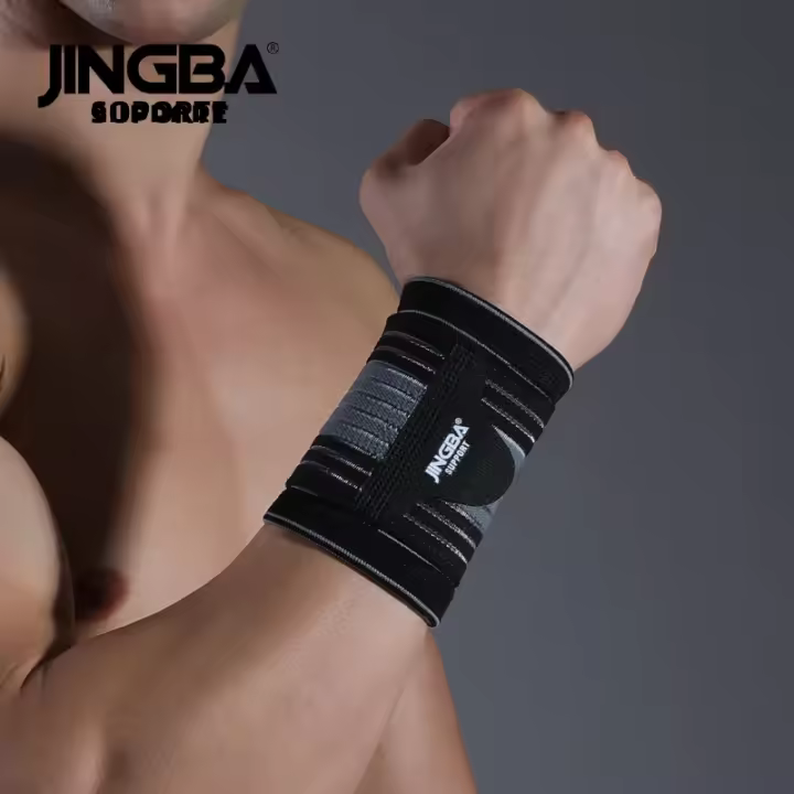 1 Pc Soporte Ajustable De Pulsera Elástica Para Levantamiento De Pesas Y Baloncesto JINGBA 7114A Para Adultos - 1