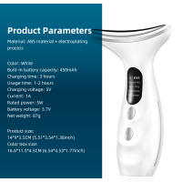 Masajeador Facial Y De Cuello EMS Con Terapia De Luz Roja Belleza Dispositivo Antienvejecimiento Vibration Sonic Reducción De Doble Barba Levantamiento De Piel - details 12