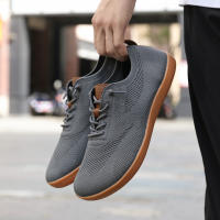 Zapatos De Entrenamiento Para Hombre Minimalista Y Cuero Genuino Suela Dispersa Y Ample Toe Cierre Elástico Material De La Suela De Goma - details 0