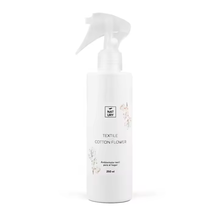 Ambientador Textil Cotton Flower en Spray de 250ml NATURY - Fragancia Única para el Hogar - 1