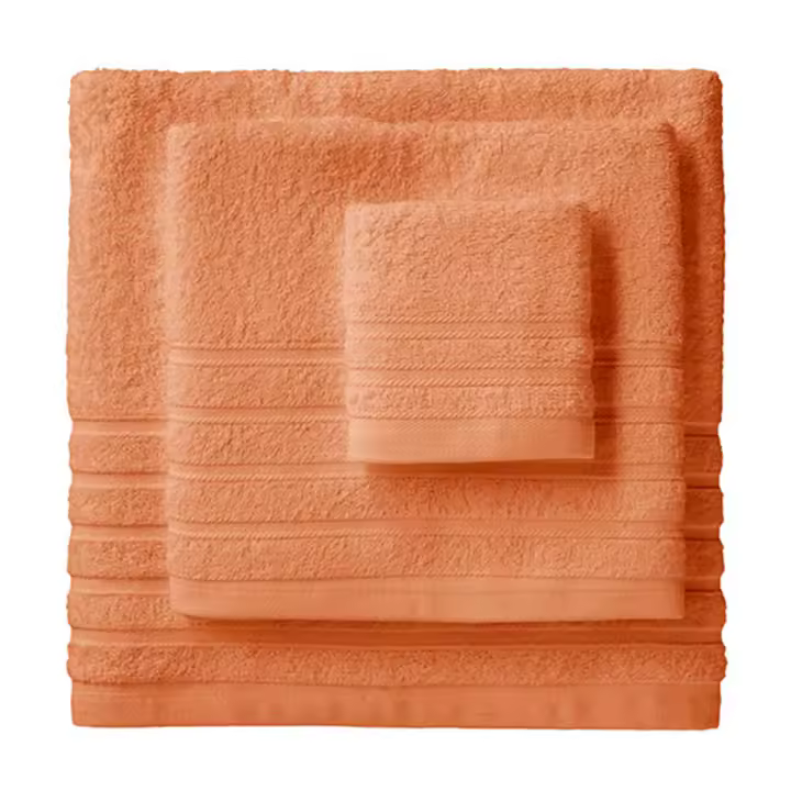 Lanovenanube - Toalla baño DIAMANTE - 100% algodón rizo americano - Color Camel - 1