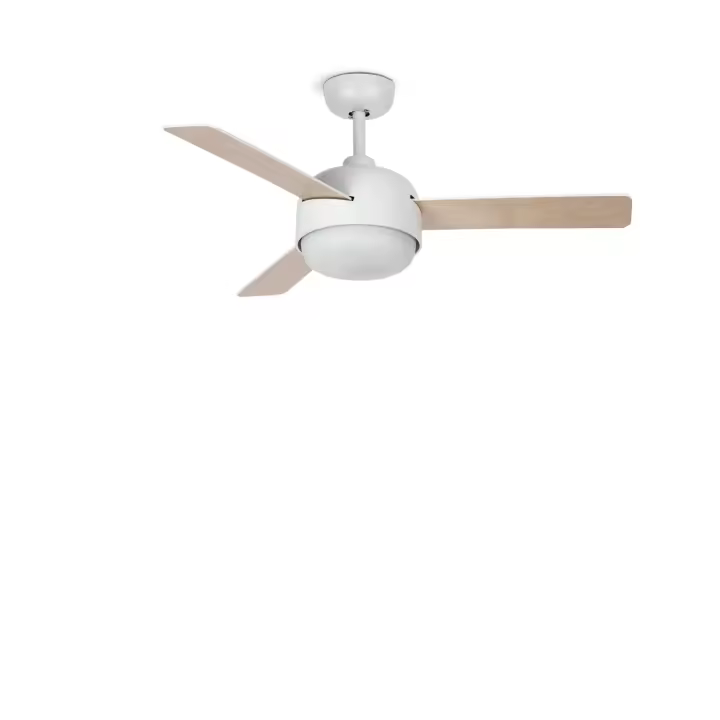 Create - Ventilador de Techo Silencioso DC 40W con Luz LED y Mando a Distancia - WIND BALL - 1