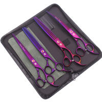 Juego De Tijeras Para Mascotas Azul 8" Incluye Tijeras Rectas Tijeras Curvas Tijeras De Afinado Y Tijeras De Corte (Z3005) Material Acero Inoxidable - details 9
