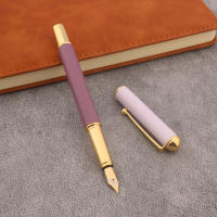 Pluma Fuente De Metal Matizada Morada 1 Pieza Suministros De Escritorio Y Oficina Regalo Para Escritura Sin Embalaje En Paquete - details 2