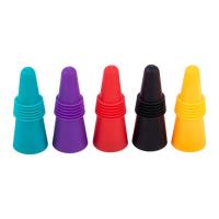 5pcs Tapones De Botella De Vino De Silicona Herramientas De Barra Sellador De Botellas De Cava a Prueba De Fugas Para Uso Doméstico Y Comercial - details 0
