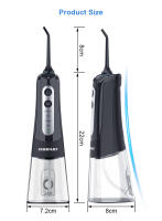 INSMART Limpieza Dental Portátil Agua Aireadora 300ML Con 6 Brocas Diferentes Blanqueamiento De Dientes Flosser De Agua Pulso Recargable IPX7 Para Adultos - details 10