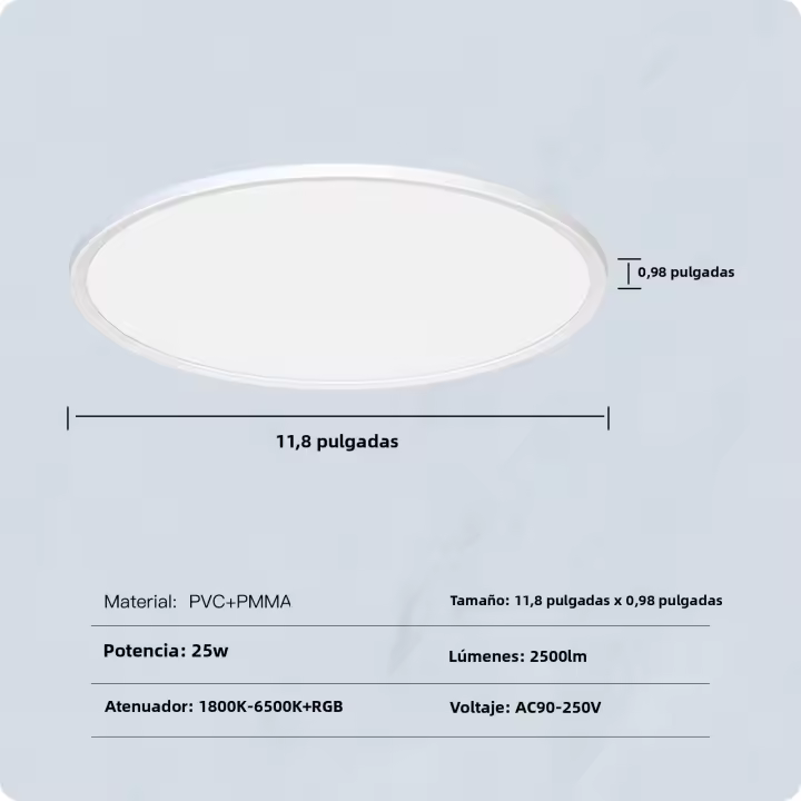 Lámpara LED Inteligente MOES RGB Dimmable Con Control Remoto TUYA Y Voz Google Alexa Ultradelgada Y Eficiente En Energía Luz De Techo WiFi - 1