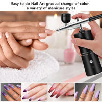 Pistola De Aire Aéreo Para Uñas Con Compresor Pintura Por Spray Decoración De Pasteles Portátil Recargable Herramienta De Belleza Multiusos - details 4