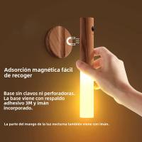 Lámpara De Noche Recargable Con Sensor De Movimiento Luz Magnética Para Pared Madera Iluminación Para Dormitorio Y Escaleras - details 2